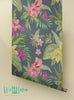 Tropical Pattern Wallpaper - Removable Wallpaper - Tropical Wallpaper - Exotic Wall Sticker - Exotic Wall Decal -Hawaiian Adhesive Wallpaper
