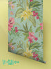 Blooming Jungle Wallpaper | Removable Wallpaper - Tropical Wallpaper - Exotic Wall Sticker - Hawaiian Wall Decal - Jungle Adhesive Wallpaper