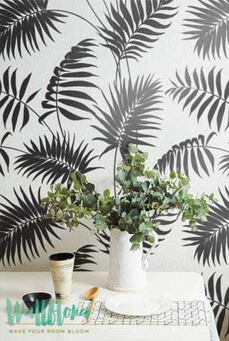 Palm Areca Pattern Wallpaper | Removable Wallpaper | Palm Areca Wallpaper | Palm Wall Sticker | Palm Areca Self Adhesive Wallpaper