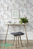 Seamless Color Flowers Pattern Wallpaper - Removable Wallpaper -Floral Wallpaper -Flower Wall Sticker - Wall Decal - Self Adhesive Wallpaper