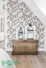 Garden Rose Leaves Pattern Wallpaper | Leaves Removable Wallpaper | Rose Leaves Decal | Wall Sticker | Rose Leaves Self Adhesive Wallpaper