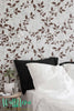 Garden Rose Leaves Pattern Wallpaper | Leaves Removable Wallpaper | Rose Leaves Decal | Wall Sticker | Rose Leaves Self Adhesive Wallpaper