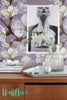 White and Beige Apple Tree Wallpaper | Removable Wallpaper | Apple tree Wallpaper | Apple tree Wall Sticker | Apple Tree Adhesive Wallpaper